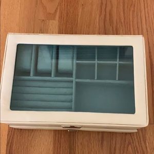 White and blue jewelry box
